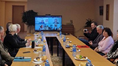 Ukrainos lietuvių susitikimas ambasadoje Kyjive