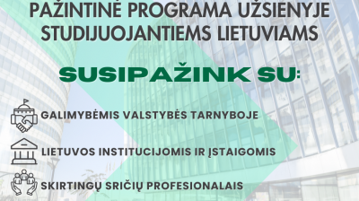 Pažintinė programa studijuojantiems užsienyje