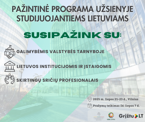 Pažintinė programa studijuojantiems užsienyje