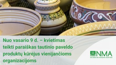 Nacionalinė mokėjimo agentūra skelbia kvietimą teikti paraiškas nacionalinei paramai tautinio...
