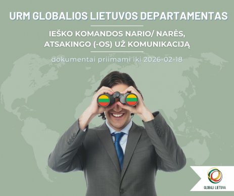 Kviečiame prisijungti prie Globalios Lietuvos departamento komandos!