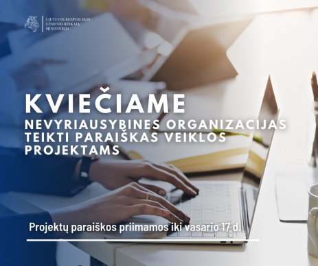 Užsienio reikalų ministerija kviečia nevyriausybines organizacijas teikti paraiškas veiklos...