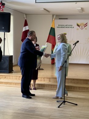 Viceministras T. Valys: Rygos lietuvių vidurinė mokykla – lietuviškos tapatybės tvirtovė