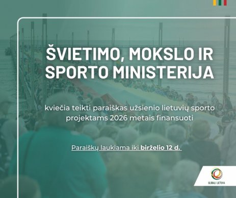 Švietimo, mokslo ir sporto ministerija skelbia konkursą užsienio lietuvių sporto projektams...