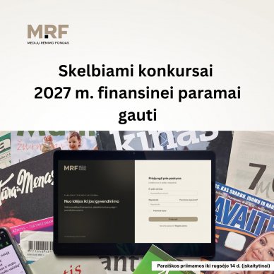 Medijų rėmimo fondas kviečia teikti paraiškas 2027 m. finansinei paramai gauti